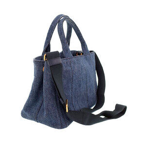 Prada Canapa Denim Handbag Bag